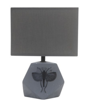 Szara lampka stołowa na biurko do pokoju ANIMI 27 cm metal