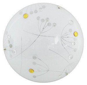 Złota plafoniera sufitowa LED ciepła barwa do salonu FLORAL metal szkło