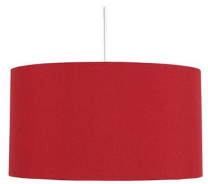 Czerwona lampa wisząca sufitowa do salonu ONDA tkanina