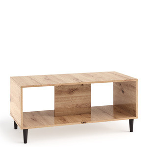 Stolik kawowy 100 cm na nóżkach do salonu z półką LERON dąb artisan