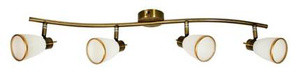 Brązowa lampa sufitowa ścienna listwa do salonu REGENT 4xG9 metal szkło