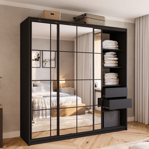 WYPRZEDAŻ Minimalistyczna szafa przesuwna z lustrem 200 cm OPTICA