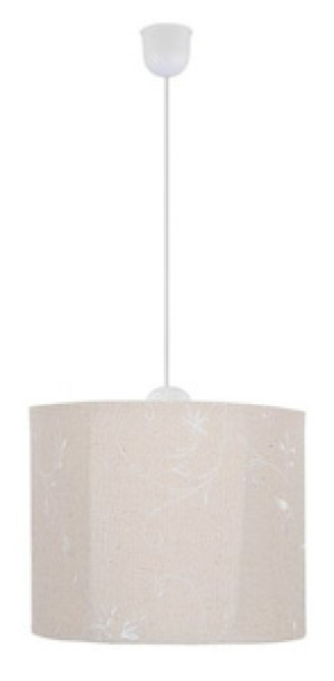 Beżowa lampa wisząca na lince do salonu FARM tkanina 25 cm