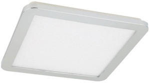 Biały plafon LED 40 cm do łazienki z funkcją ściemniania NEXIT chrom