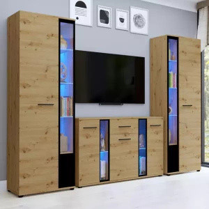 WYPRZEDAŻ Nowoczesne meble do salonu dąb artisan CUBE XL