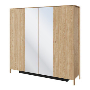 Duża czterodrzwiowa szafa z lustrem 220 cm do sypialni COZY