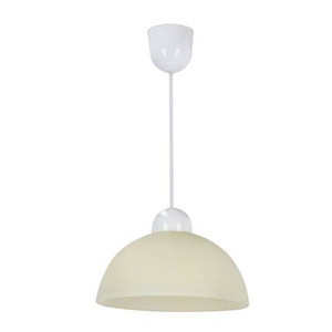 Kremowa lampa wisząca z kloszem do salonu VANILIA 1 punkt światła