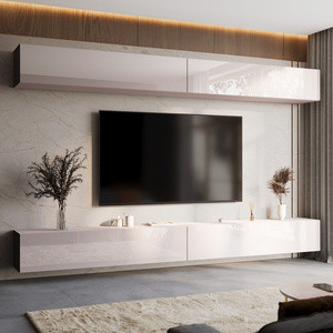 Nowoczesna meblościanka 350 cm do salonu PREMIUM kaszmir
