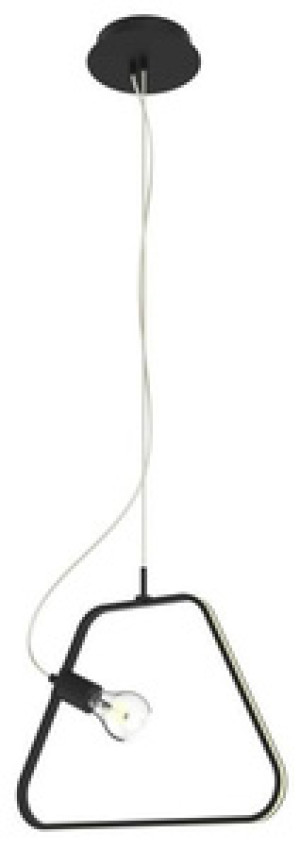 Czarna lampa wisząca LED z regulacją wysokości do salonu IKARIA