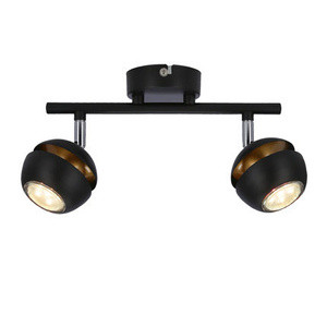 Czarna lampa sufitowa LED zintegrowana do salonu BONI metal