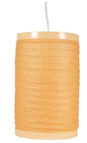Pomarańczowa lampa wisząca papierowa 1 punkt światła do salonu Feng