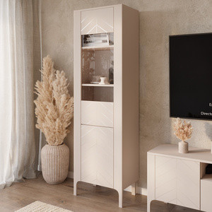 Witryna 60 cm przeszklona do salonu MELLIS kaszmir