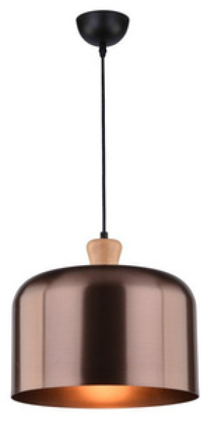 Brązowa lampa wisząca sufitowa do salonu DICTORIA 1xE27