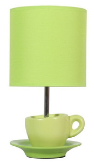 Zielona lampka stołowa biurkowa do gabinetu Cynka klosz 16 cm