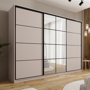 WYPRZEDAŻ Duża trzydrzwiowa szafa przesuwna z lustrem 280 cm EDGE