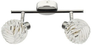 Lampa sufitowa listwa 2-punktowa do salonu FOX chrom G9