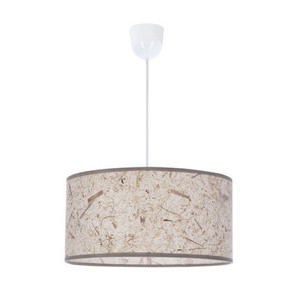 Beżowa lampa wisząca z abażurem do salonu PAPIRUS E27 metal
