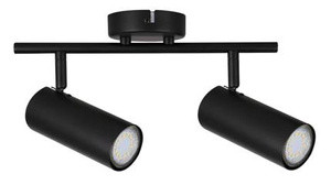 Czarna lampa sufitowa spot nad lustro 2-punktowa COLLY metal GU10