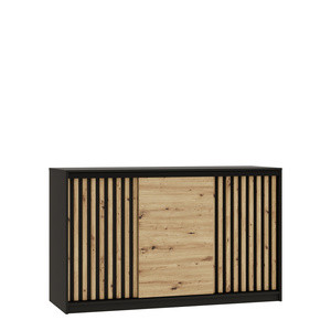 Komoda przesuwna do sypialni 160 cm z drążkami i szufladami LOFT