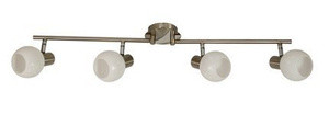 Lampa sufitowa listwa beżowo-szara 4xE14 do salonu AVILA metal-szkło