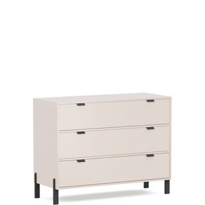 Komoda do salonu 109 cm z szufladami beż piaskowy CALISSA