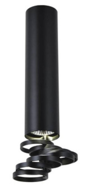 Czarna lampa sufitowa spot tuba 30 cm do salonu seria TUBA GU10