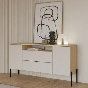 Dwudrzwiowa komoda 140 cm do salonu ORE dąb lindberg
