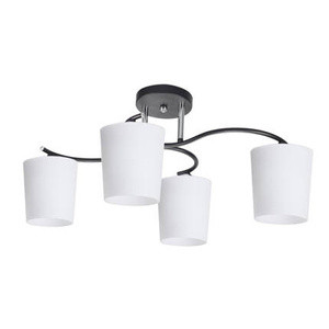 Czarna chromowana lampa sufitowa do salonu ESNYR 4-punktowa