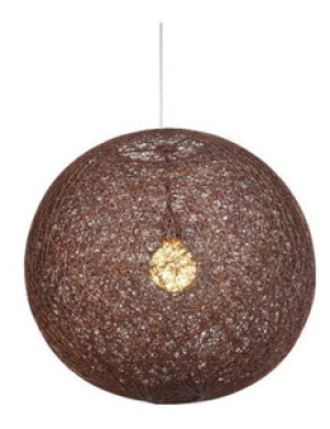 Brązowa lampa wisząca kula 50 cm do salonu CARUBA IP20