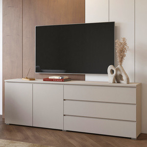 Dwudrzwiowa komoda z szufladami 200 cm do salonu kaszmir MODO