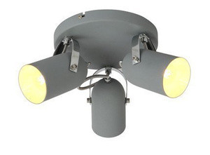 Szara lampa sufitowa wisząca 3xE14 do salonu GRAY metal