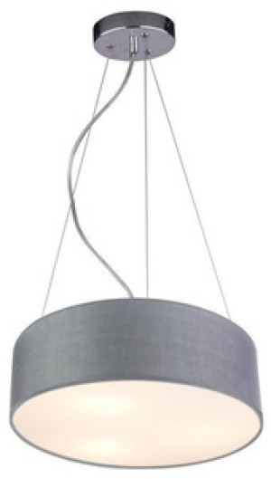 Szara lampa wisząca okrągła regulowana do salonu KIOTO 40 cm