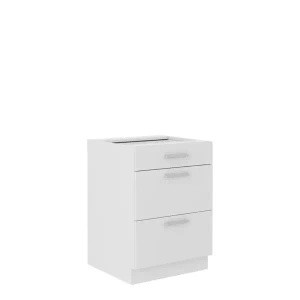 Szafka kuchenna z szufladami biały mat 60 cm SNOW