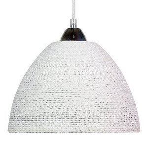 Biała lampa wisząca sznurkowa do salonu Braid 1xE27 IP20