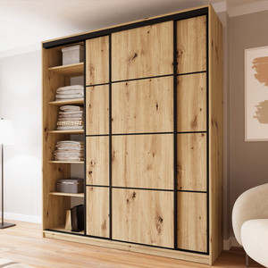 Szafa trzydrzwiowa 200 cm na ubrania dąb artisan LARGO PLUS