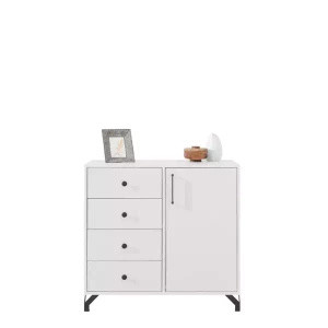 Nowoczesna biała komoda 90 cm BOMBAY