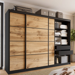 WYPRZEDAŻ Szafa przesuwna 280 cm dąb wotan LOFT