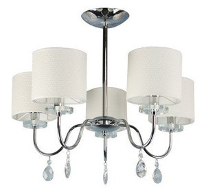 Srebrny żyrandol lampa wisząca 5xE14 do salonu ESTERA