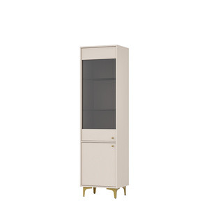 Nowoczesna beżowa witryna do salonu 52 cm TOKEN