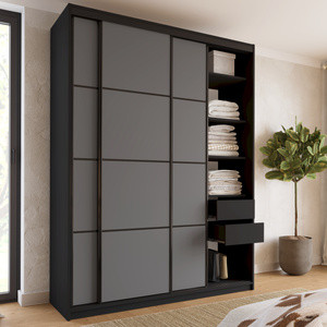 WYPRZEDAŻ Pojemna trzydrzwiowa szafa przesuwna 180 cm LOFT MAX