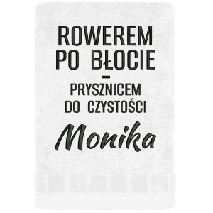 RĘCZNIK rowerem po błocie - prysznicem do czystości
