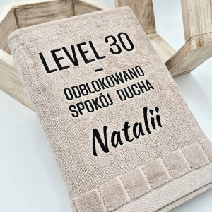 RĘCZNIK URODZINOWY level 30 - odblokowano spokój ducha