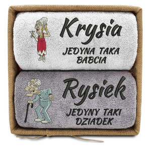 RĘCZNIKI W KOSZU Jedyna taka Babcia / Jedyny taki Dziadek