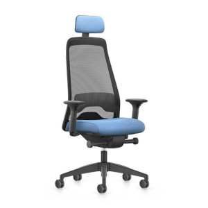 interstuhl EVERYis1 EV268 Bürostuhl mit Netzrücken, 3D FLEXTECH Sitzgelenk, Komfortsitz, hoher Rückenlehne und Kopfstütze