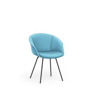 interstuhl SHUFFLEis1 SU374 Lounge Stuhl voll umpolstert - Pyramidengestell