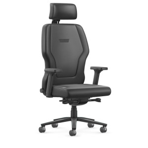 Interstuhl XXLis5 XL118 Bürostuhl bis 200 kg belastbar - Mit Kopfstütze - Sitzhöhe: 45,5 - 56,5cm (Hohe Stuhlsäule und verlängerte Sitzfläche: 50 cm) - Perfekt für große Menschen!