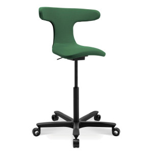 Wagner W-ORK PAD HIGH Green Drehstuhl mit Dondola Sitzgelenk - Gesund und aktiv Sitzen - Sitzhöhe: 59 - 78 cm - Einzigartig ökologisch - Bye, bye Rückenschmerz!