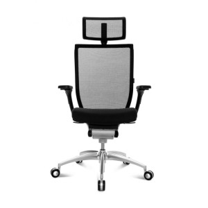 Wagner Bürostuhl Titan 10 mit Kopfstütze, Armlehnen (3-fach verstellbar), Design-Loch-Rollen und Dondola Sitzgelenk