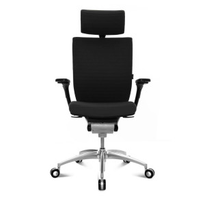 Wagner Bürostuhl Titan 20 mit Kopfstütze, Armlehnen (3-fach verstellbar), Design-Loch-Rollen und Dondola Sitzgelenk