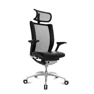 Wagner Bürostuhl Titan Limited mit Dondola Sitzgelenk, Armlehnen (3-fach verstellbar), Kopfstütze und Design-Loch-Rollen